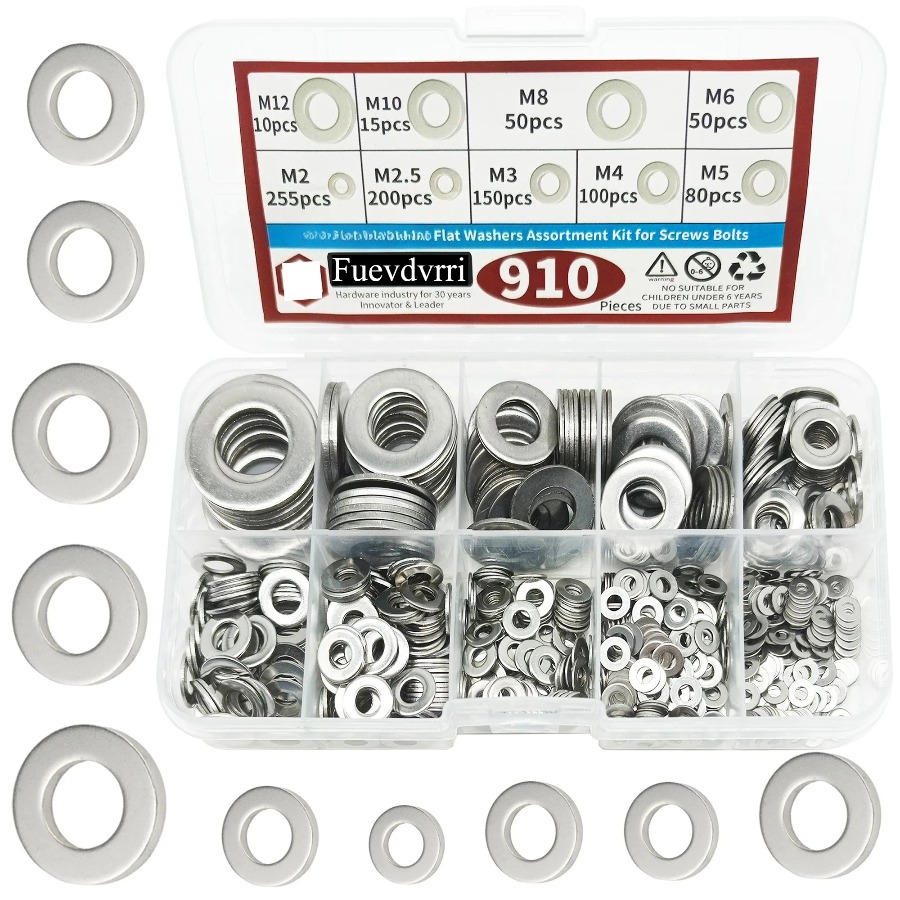 Furniture Hardware Replacement Parts - Kit de surtido de arandelas planas