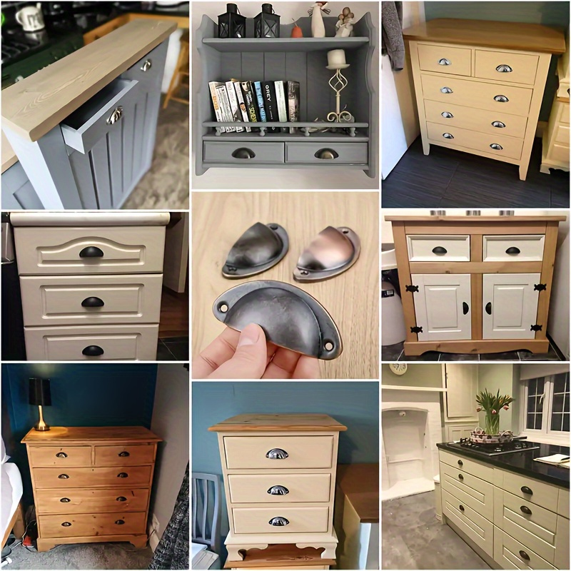 6 tiradores metálicos, pomos d - Furniture Hardware Items reseña y precio